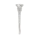 18K WHITE GOLD 1 1/4CT ROUND/OVAL DIAMOND LADIES RING(CENTER STONE OVAL DIAMOND 3/4CT) - Image 5