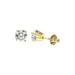 14K Yellow Gold Round Diamond Stud Earrings 0.50CT Elegant Women�S Diamond Jewelry