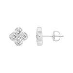 18K WHITE GOLD 1/2CT ROUND DIAMOND LADIES EARRINGS