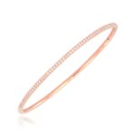 18K ROSE GOLD 1/2CT ROUND DIAMOND LADIES BANGLE