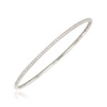 18K WHITE GOLD 1/2CT ROUND DIAMOND LADIES BANGLE