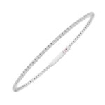 18K WHITE GOLD 3CT ROUND DIAMOND LADIES BANGLE