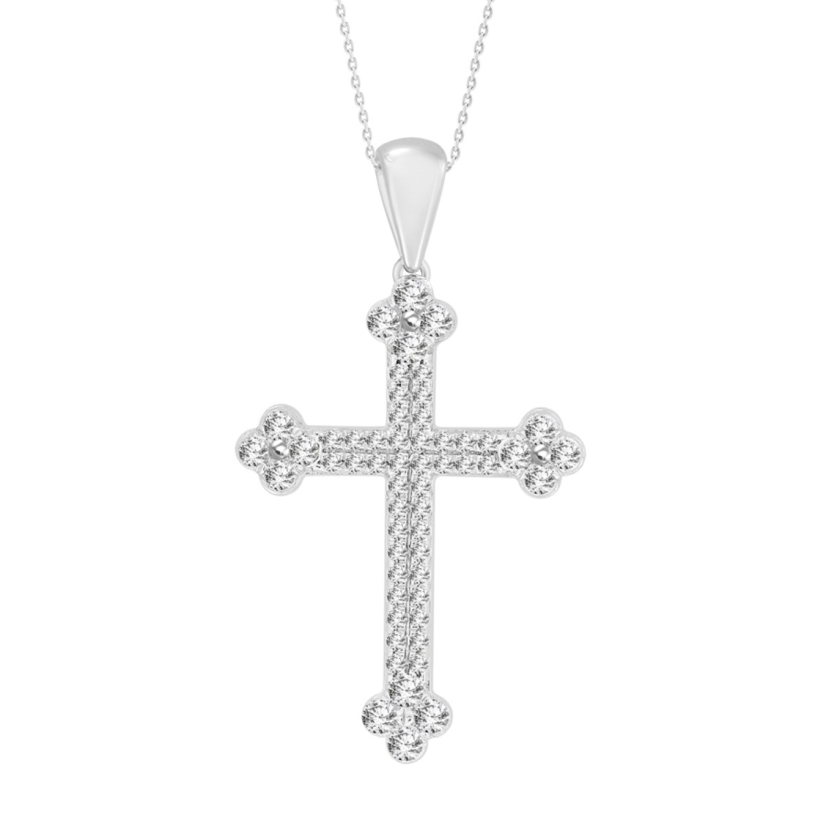 18320419_VA33926W-10K-1201x1201.jpg 10K WHITE GOLD 1/3CT ROUND DIAMOND LADIES PENDANT - Image 1