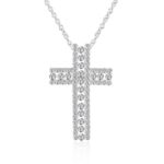 14K WHITE GOLD 1/2CT ROUND DIAMOND LADIES PENDANT WITH CHAIN