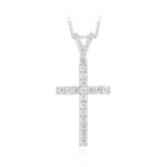 14K WHITE GOLD 1/2CT ROUND DIAMOND LADIES PENDANT WITH CHAIN