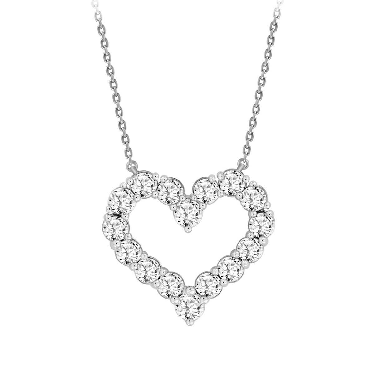 18320535_VA21501W-14K-1201x1201.jpg 14K WHITE GOLD 1/4CT ROUND DIAMOND LADIES PENDANT WITH CHAIN - Image 1