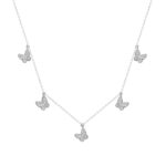 18K WHITE GOLD 1/2CT ROUND DIAMOND LADIES NECKLACE
