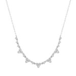 18K WHITE GOLD 1/2CT ROUND DIAMOND LADIES NECKLACE