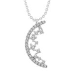 18K WHITE GOLD 1/3CT ROUND DIAMOND LADIES PENDANT WITH CHAIN