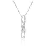 18K WHITE GOLD 1/3CT ROUND DIAMOND LADIES PENDANT WITH CHAIN