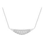 18K WHITE GOLD 1/4CT ROUND DIAMOND LADIES NECKLACE