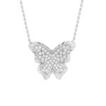 18K WHITE GOLD 1/4CT ROUND DIAMOND LADIES PENDANT WITH CHAIN