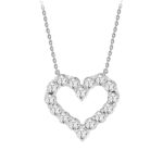 18K WHITE GOLD 1/4CT ROUND DIAMOND LADIES PENDANT WITH CHAIN