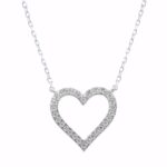 18K WHITE GOLD 1/6CT ROUND DIAMOND LADIES NECKLACE
