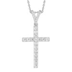 18K WHITE GOLD 1CT ROUND DIAMOND LADIES PENDANT WITH CHAIN