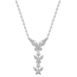 18K WHITE GOLD 1CT ROUND/MARQUISE DIAMOND LADIES NECKLACE
