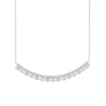 18K WHITE GOLD 3/4CT ROUND DIAMOND LADIES NECKLACE