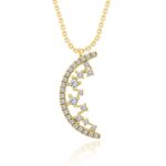18K YELLOW GOLD 1/3CT ROUND DIAMOND LADIES PENDANT WITH CHAIN
