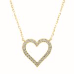 18K YELLOW GOLD 1/6CT ROUND DIAMOND LADIES NECKLACE