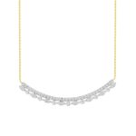 18K YELLOW GOLD 3/4CT ROUND DIAMOND LADIES NECKLACE