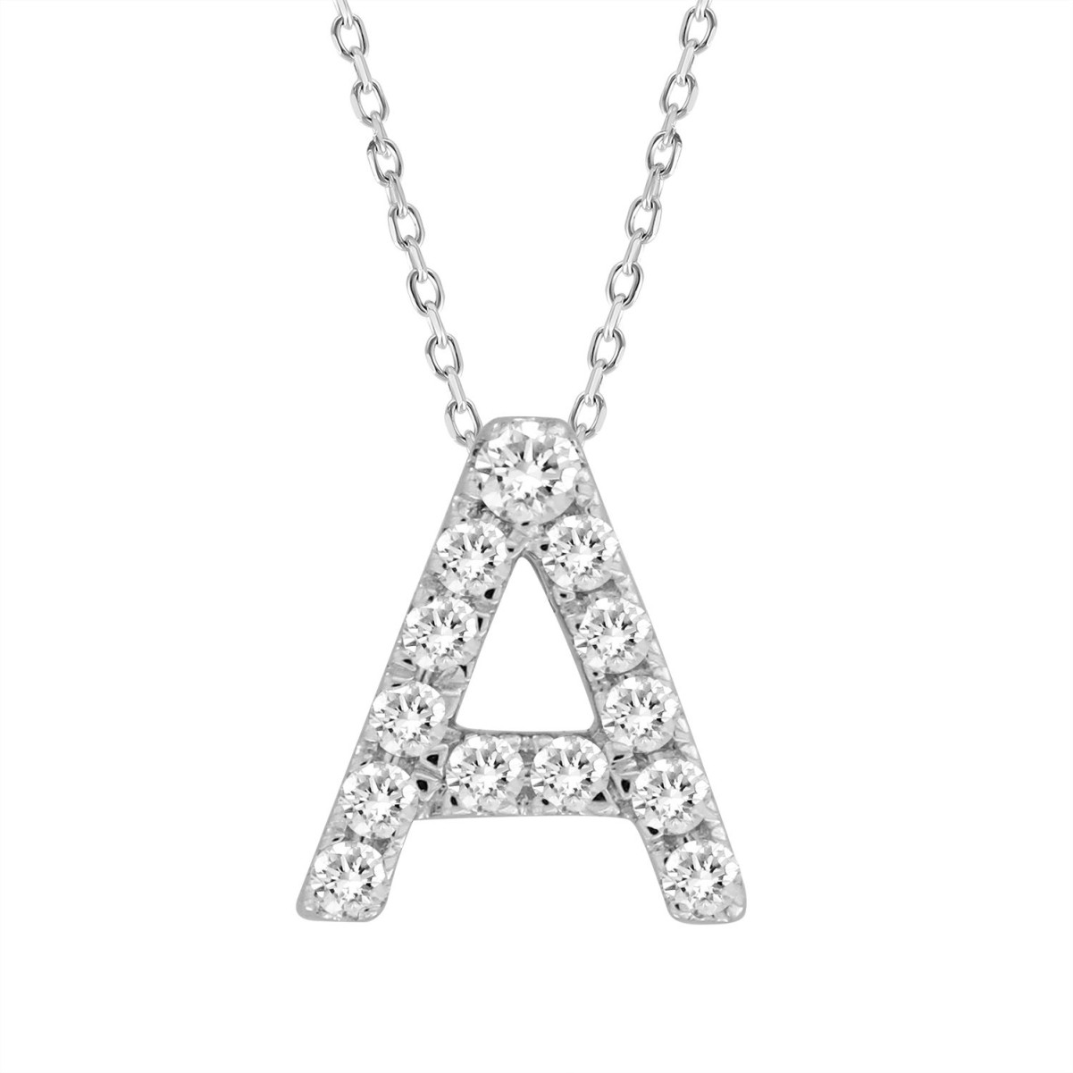 18320811_VA17406W-SS-1201x1201.jpg STERLING SILVER WHITE 1/10CT ROUND DIAMOND LADIES PENDANT WITH CHAIN - Image 1