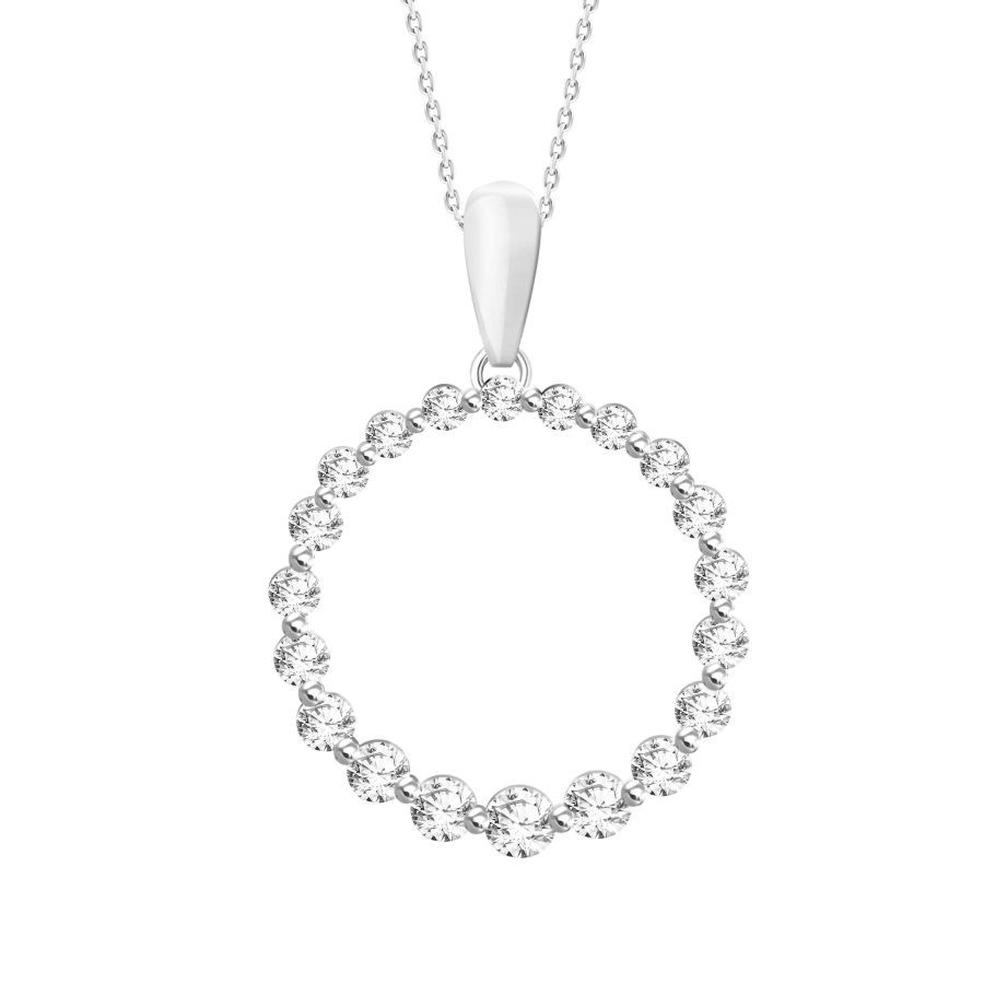 18322814_218330W-34779.jpg LADIES PENDANT 0.25CT ROUND DIAMOND 10K WHITE GOLD - Image 1