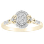 LADIES RING 0.20CT ROUND DIAMOND 10K YELLOW GOLD
