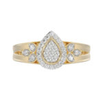 LADIES RING 0.33CT ROUND DIAMOND 10K YELLOW GOLD - Image 5