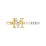 LADIES RING 0.10CT ROUND/PEARL DIAMOND 10K YELLOW GOLD - Image 5
