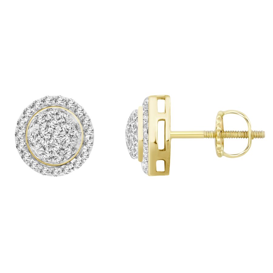 18336046_225580Y-29040.jpg LADIES STUD EARRINGS 0.15CT ROUND DIAMOND 10K YELLOW GOLD - Image 1