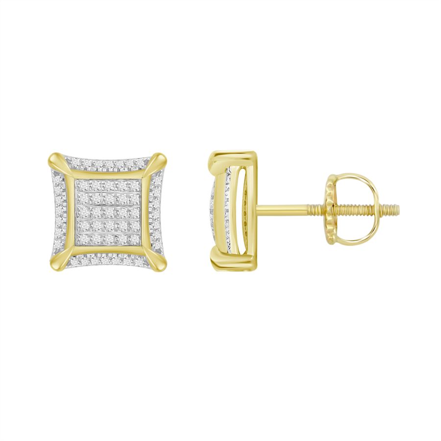 18336108_201544Y-34420.jpg LADIES STUD EARRINGS 0.25CT ROUND DIAMOND 10K YELLOW GOLD - Image 1