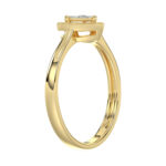 10K Yellow Gold Heart Diamond Ring For Women 0.10Ct Round Diamond Heart Ring - Image 4
