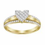 LADIES RING 0.20CT ROUND DIAMOND 10K YELLOW GOLD