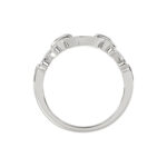 Ladies Sterling Silver 0.05Ct Round Diamond Heart Design Fashion Ring Stylish Ladies Jewelry Ring - Image 2