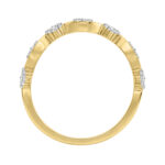 Elegant 10K Yellow Gold Ladies Engagement Band With 0.16Ct Round Diamond - Image 2