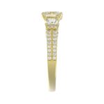 18K YELLOW GOLD 1 1/2CT ROUND/PRINCESS/OVAL DIAMOND LADIES RING(CENTER STONE OVAL DIAMOND 3/4CT) - Image 5