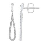 18K WHITE GOLD 1/3CT ROUND DIAMOND LADIES EARRINGS