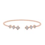 18K ROSE GOLD 1/3CT ROUND DIAMOND LADIES BANGLE