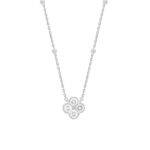 14K WHITE GOLD 1 1/2CT ROUND DIAMOND LADIES NECKLACE