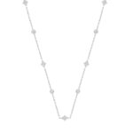 14K WHITE GOLD 1 1/4CT ROUND DIAMOND LADIES NECKLACE