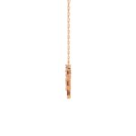 18K ROSE GOLD 1/3CT ROUND/BAGUETTE DIAMOND LADIES NECKLACE(COLOR STONE BAGUETTE RUBY DIAMOND 1/5CT) - Image 2