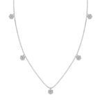 18K WHITE GOLD 1/2CT ROUND DIAMOND LADIES NECKLACE