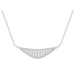 18K WHITE GOLD 1/2CT ROUND DIAMOND LADIES NECKLACE