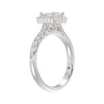 18K WHITE GOLD 1 5/8CT ROUND/PRINCESS DIAMOND LADIES BRIDAL SET(CENTER STONE PRINCESS DIAMOND 3/4CT) - Image 5