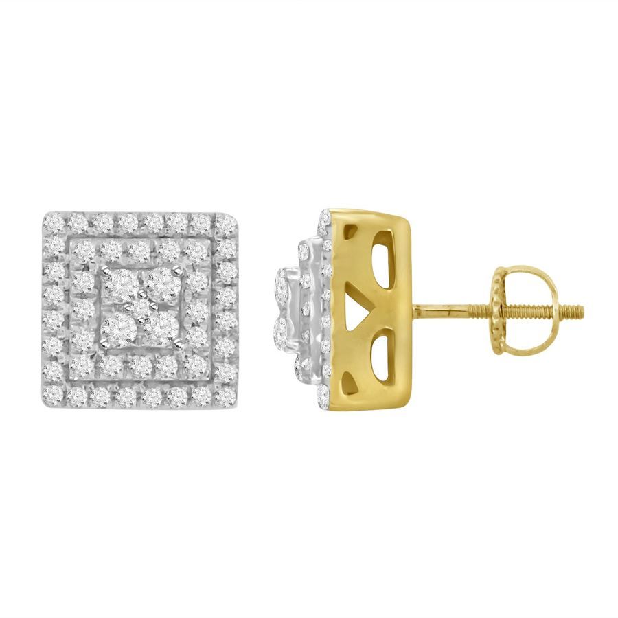 18344927_222908Y-29136.jpg LADIES EARRINGS 0.25CT ROUND DIAMOND 10K YELLOW GOLD - Image 1