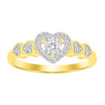 LADIES RING 0.16CT ROUND DIAMOND 10K YELLOW GOLD