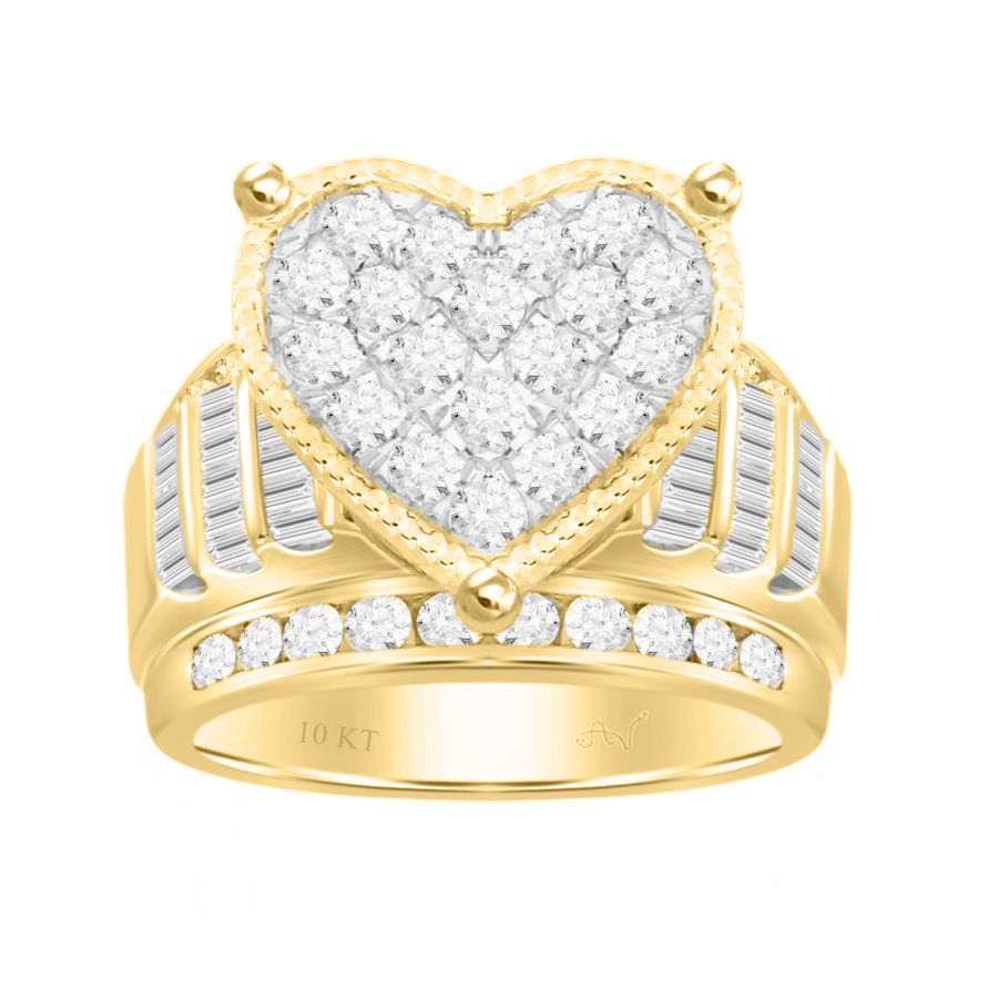 18345274_88539Y-47466.jpg LADIES RING 0.50CT ROUND/BAGUETTE DIAMOND 10K YELLOW GOLD - Image 1