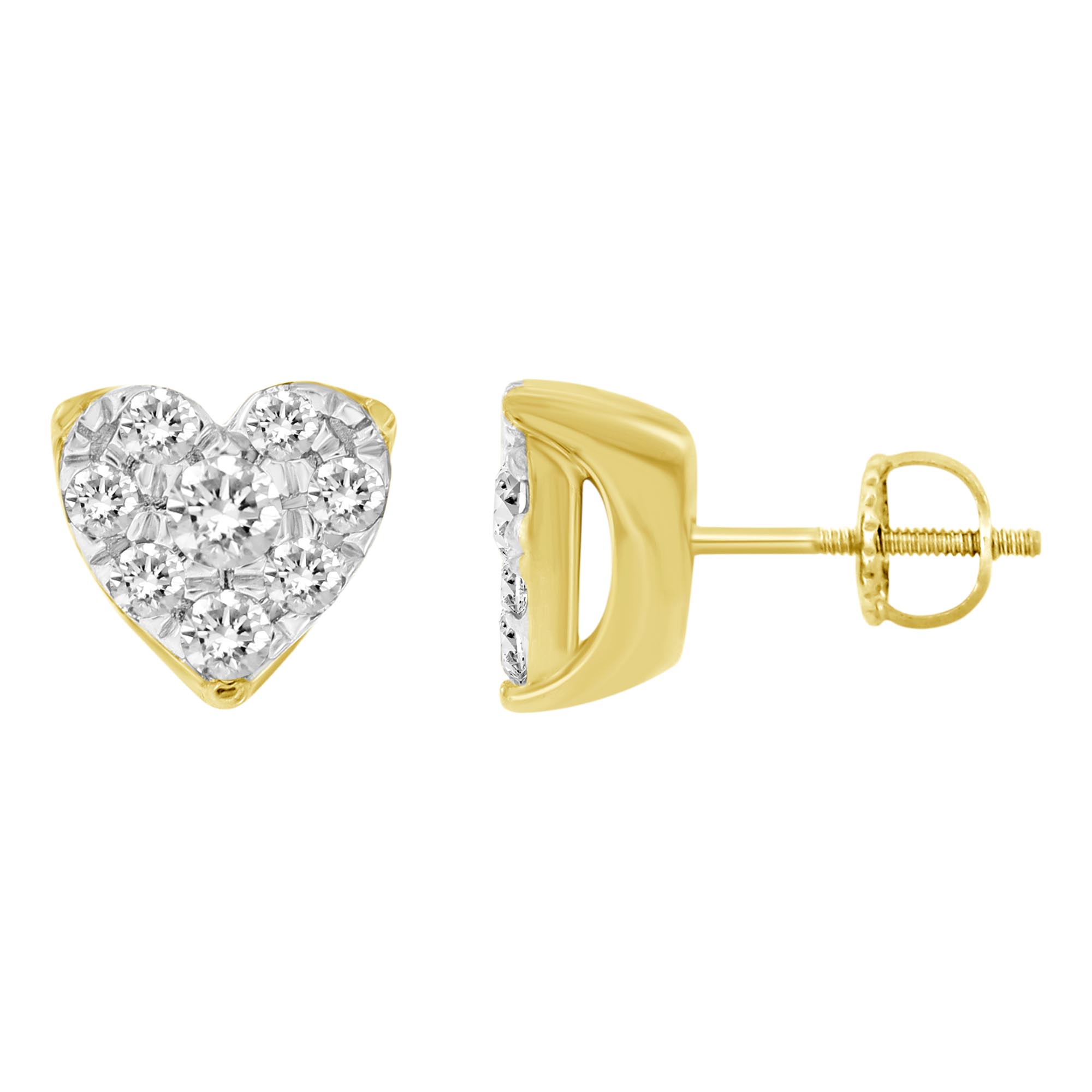 18345287_296230Y-53570.jpg LADIES EARRING 0.25CT ROUND DIAMOND 10K YELLOW GOLD - Image 1