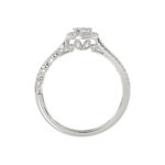 Adies 0.25Ct Round Diamond Sterling Silver White Promise Ring � Halo Oval Design With Split Shank, Elegant Women�S Jewelry - Image 2