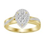 LADIES RING 0.25CT ROUND DIAMOND 10K YELLOW GOLD